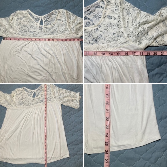 Women’s Green Envelope Lace Yoke Blouse - Picture 11 of 12